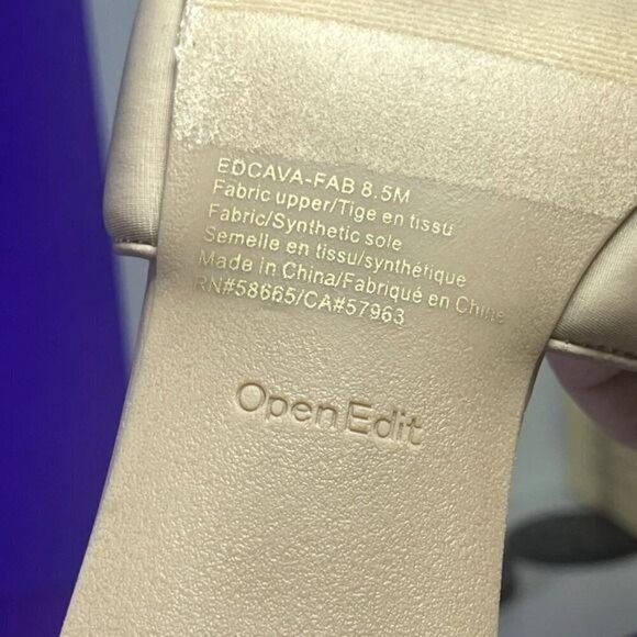 Open Edit Beige Cava Slide Sandals Women's Shoe Size 8.5-NEW - Picture 8 of 8